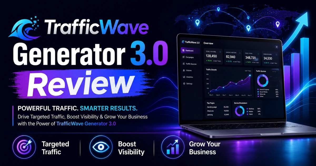 TrafficWave Generator 3.0 AI Pinterest automation tool review screenshot